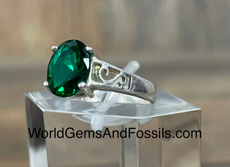 Emerald Ring Sterling Silver