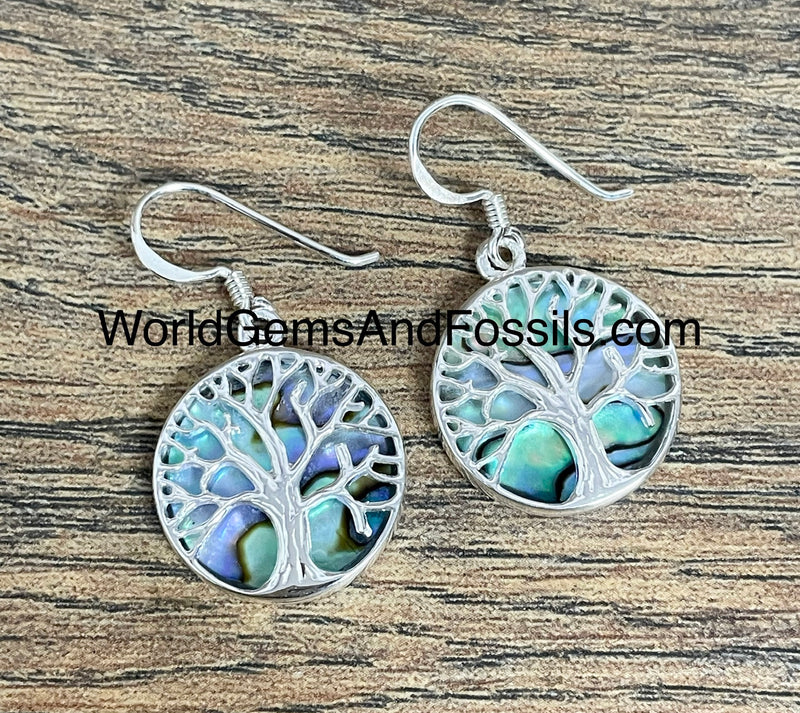 Tree Of Life Earring With Mother Of Pearl Sterling Silver