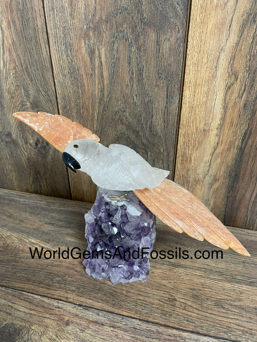 Crystal Bird On Stand #60 Medium