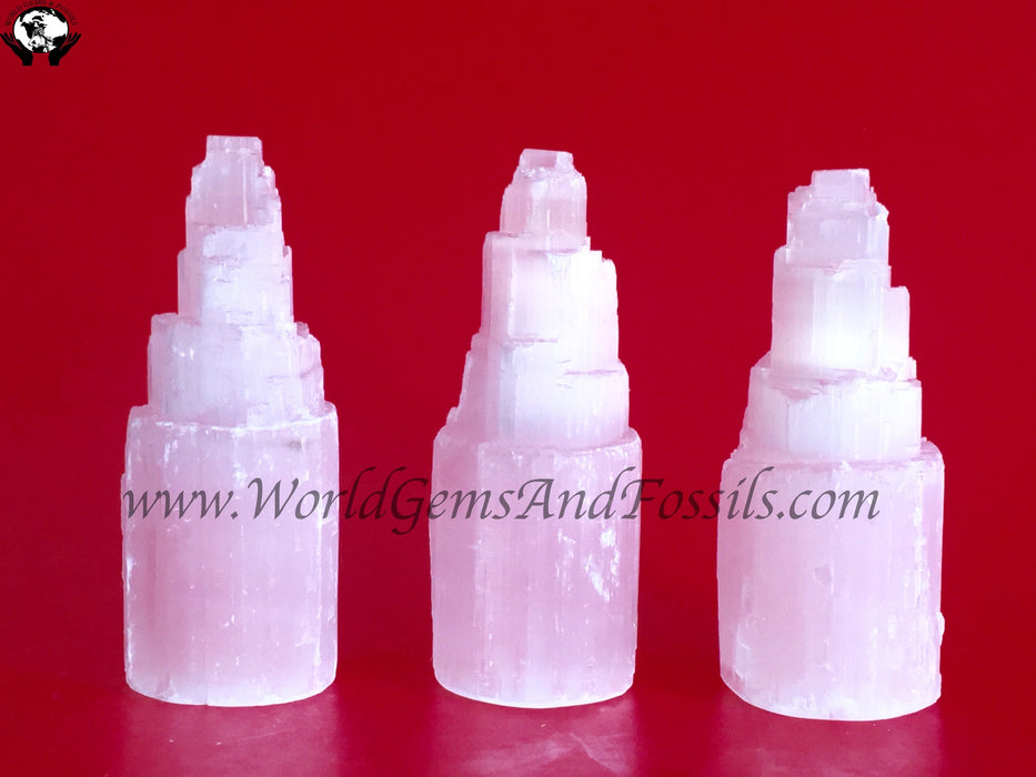 Selenite Tower 4" Box/100Pcs