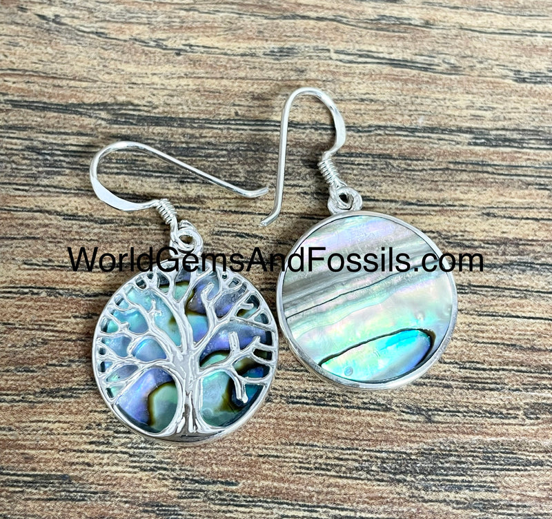 Tree Of Life Earring With Mother Of Pearl Sterling Silver