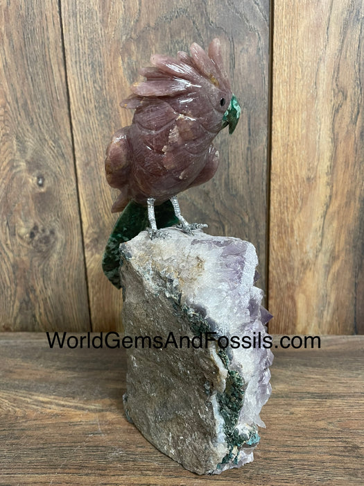 Crystal Bird On Stand #19 Medium
