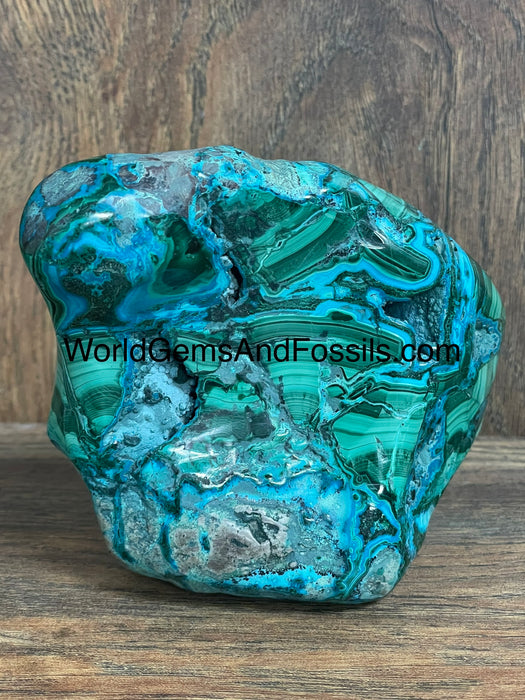 Malachite With Chrysocolla Free Form 4” #1