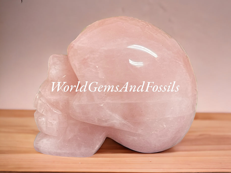 Rose Quartz Skull 2"