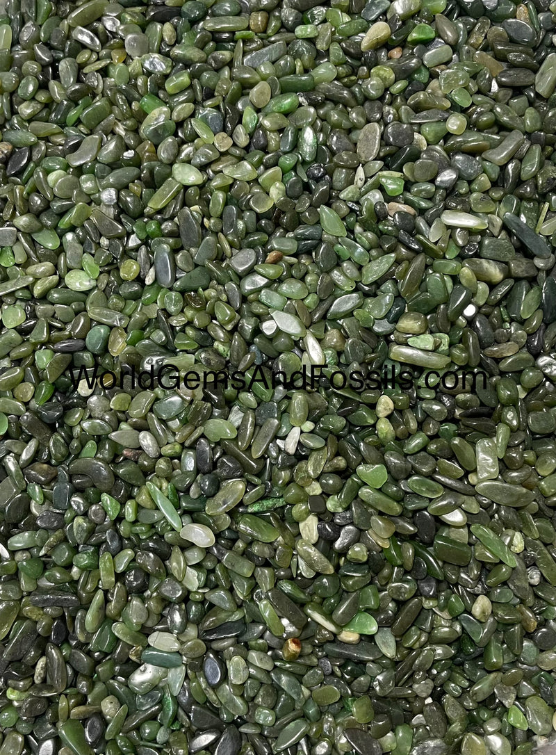 Nephrite Jade Chip Stones 7-10mm  1 lb
