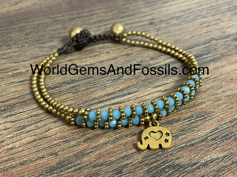 Elephant Charm Bracelet 6Pc Set