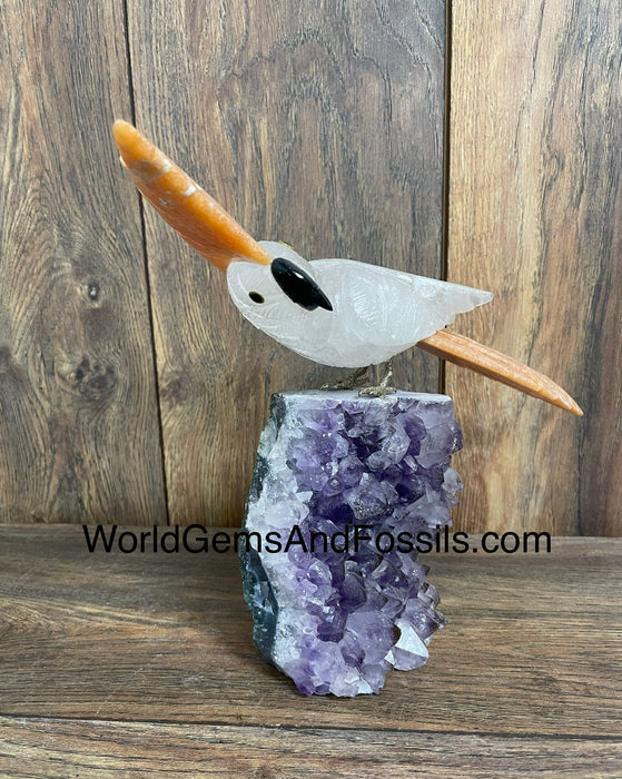 Crystal Bird On Stand #60 Medium