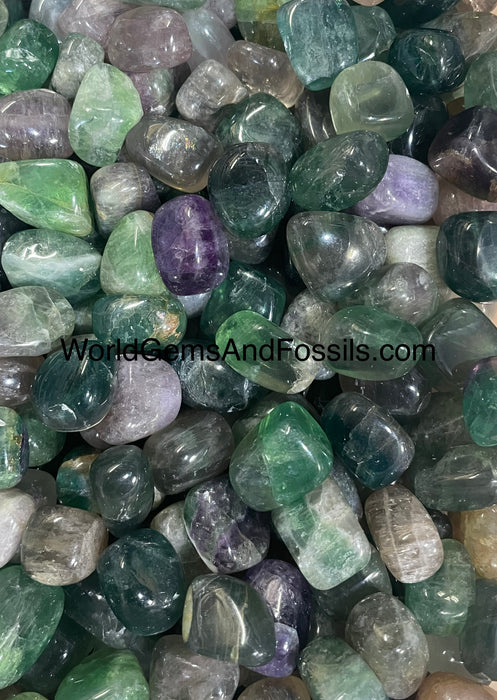 Fluorite Tumbled Stone 1 lb 'A' Grade