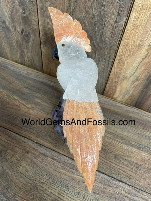 Crystal Bird On Stand #60 Medium