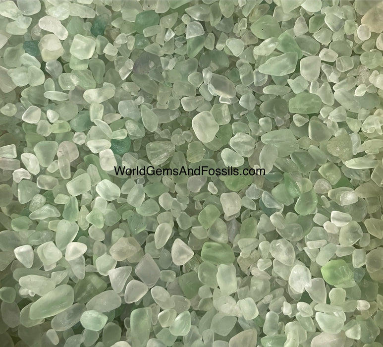 Green Fluorite Chip Stones 7-12mm 1 lb