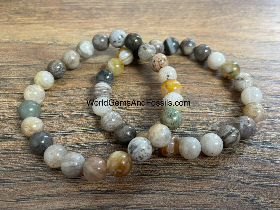 Bamboo Agate Bracelet 8mm