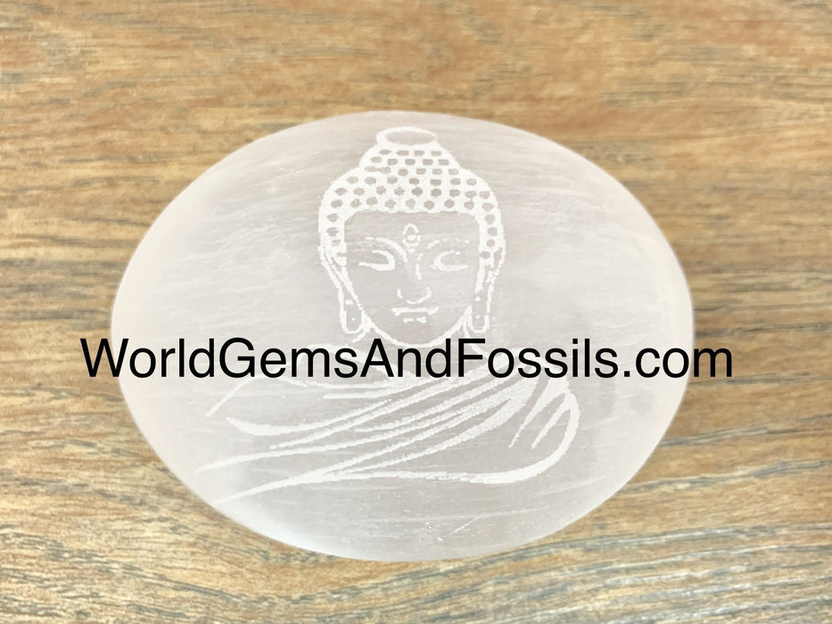 Buddha Selenite Palm Stone Box/100Pcs