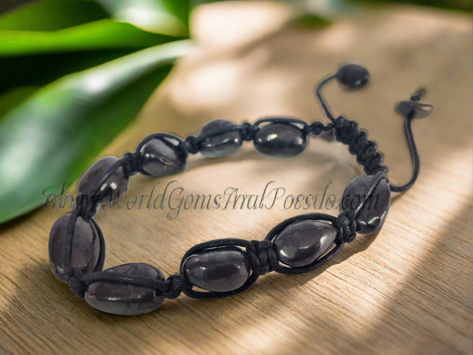 10-15mm Shungite Wrapped Nugget Bracelets