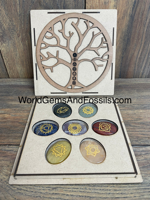 Chakra Stone Set In Tree Of Life Box
