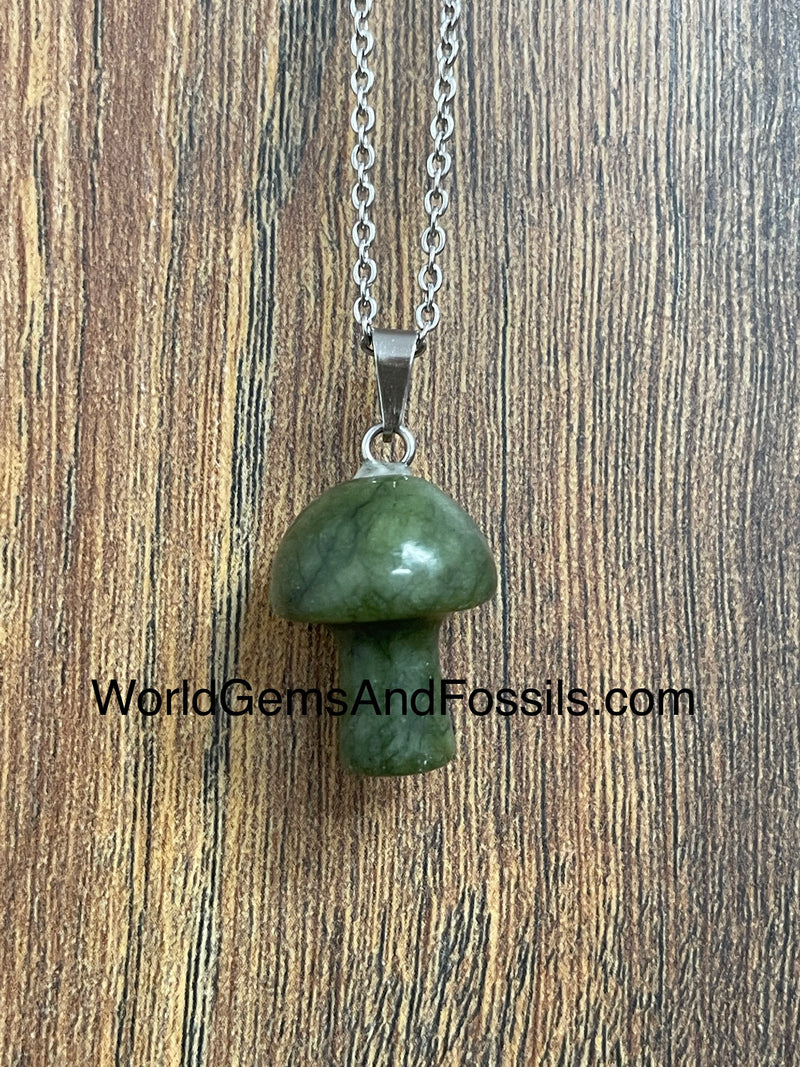 Jade Mushroom Necklace