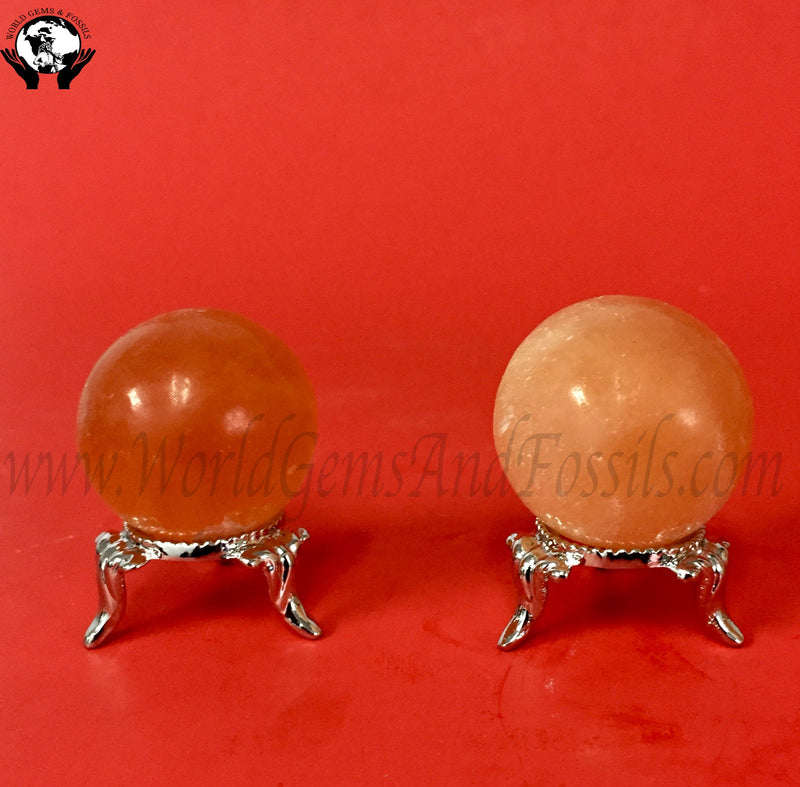 Selenite Sphere 1.5" (37-40mm) Orange