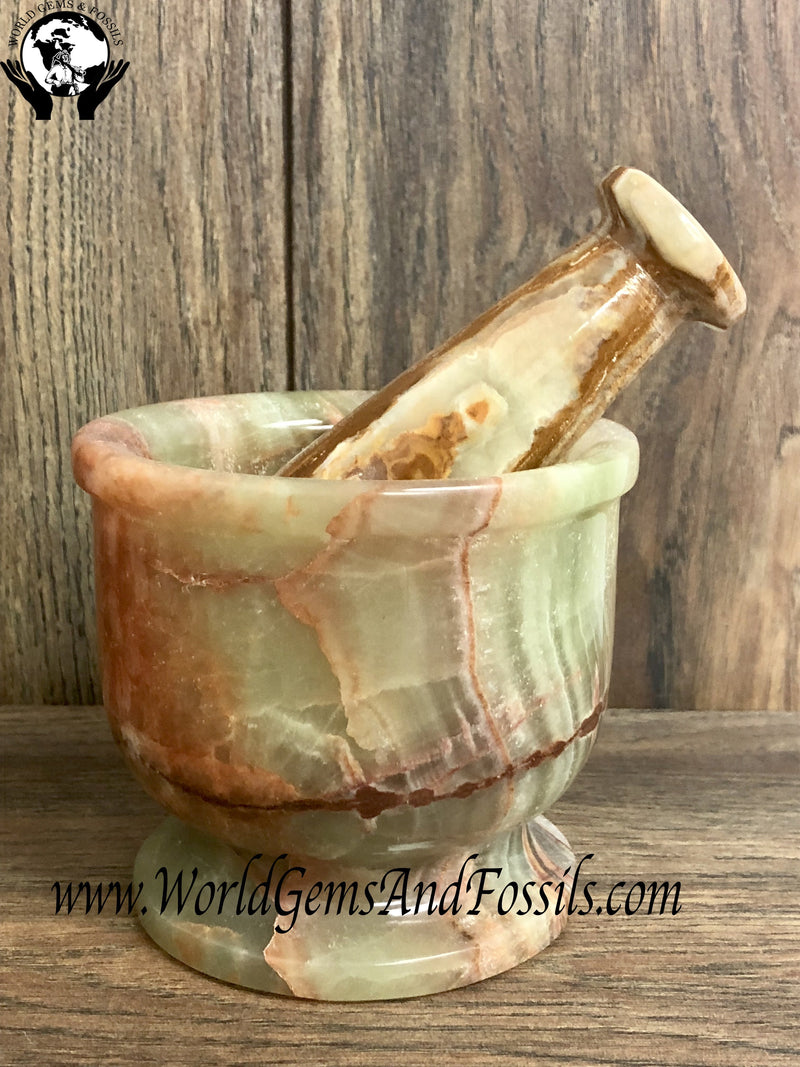 5" Green Onyx Mortar And Pestle