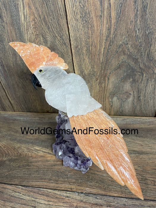 Crystal Bird On Stand #9 Small