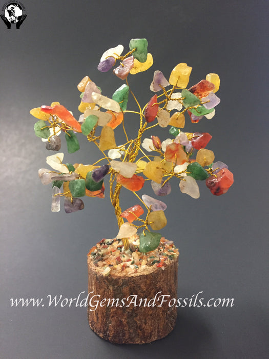 5" Multi Color Gem Tree