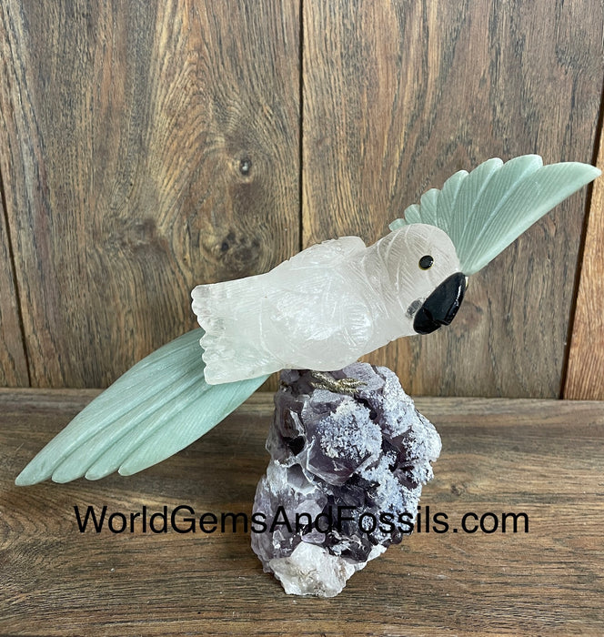 Crystal Bird On Stand #20 Small