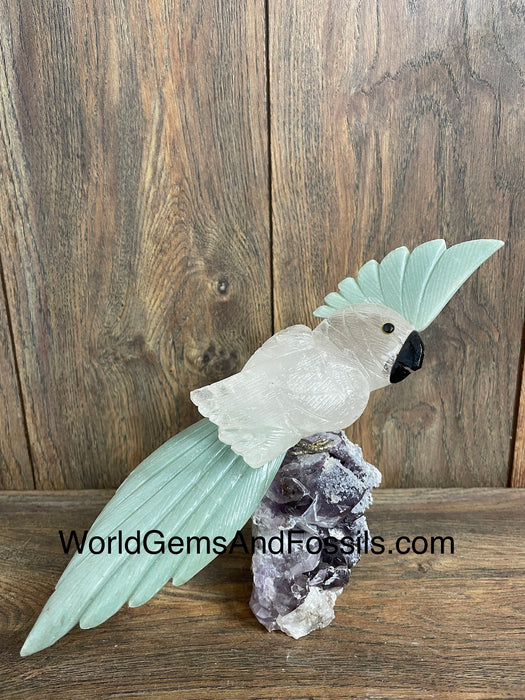 Crystal Bird On Stand #20 Small