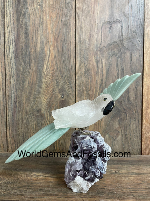 Crystal Bird On Stand #20 Small