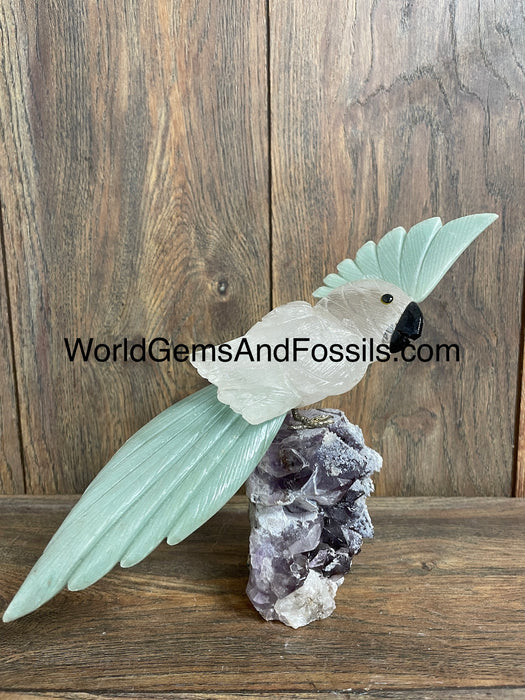 Crystal Bird On Stand #20 Small