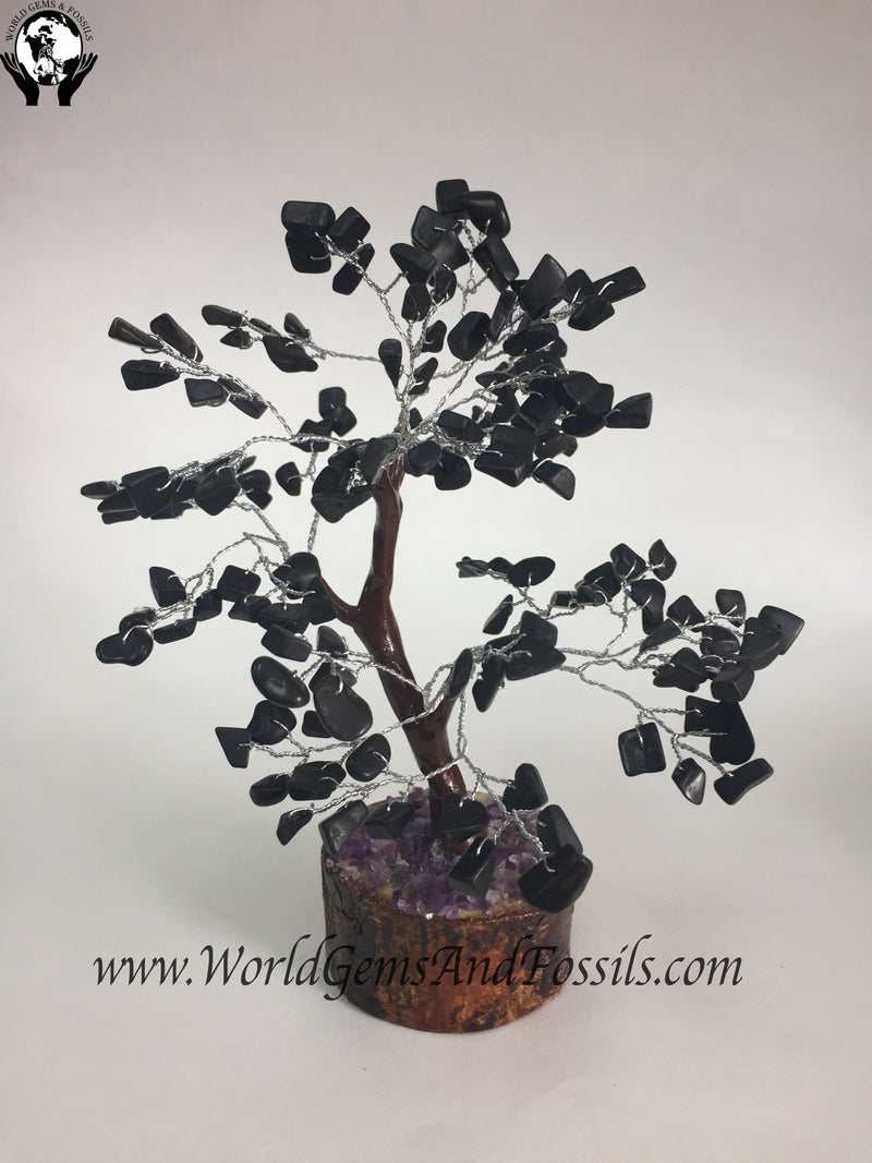 8" Black Jasper Gem Tree
