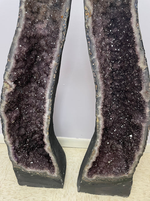 Amethyst Cathedral Pair 41.5” (3.5 feet) FREE Shipping