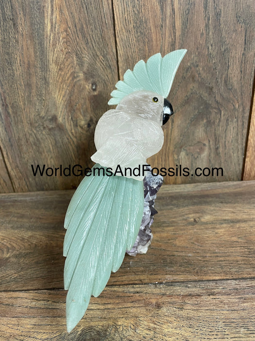 Crystal Bird On Stand #20 Small