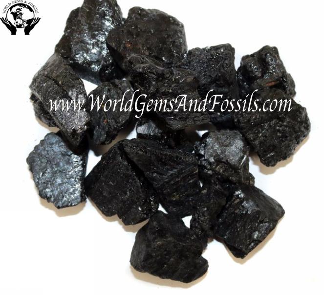 Black Tourmaline Rough Stones 1lb 1"-2"