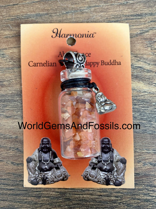 Carnelian Chip Stone Bottle Necklaces