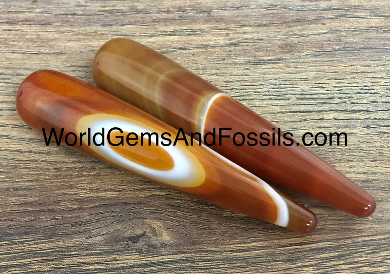 Carnelian Tapered Round End Wands