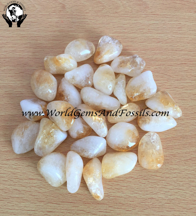 Citrine Tumbled Stone 1 lb 1st Quality