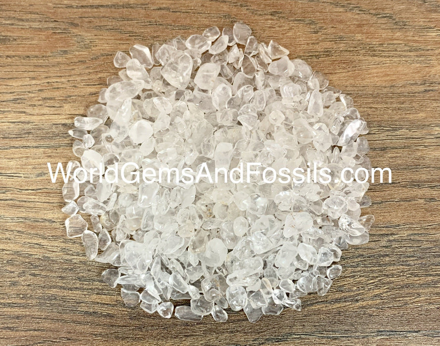 Clear Quartz Chip Stones 5-10mm 1 lb