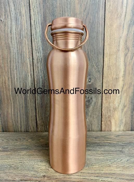 Copper Water Bottle Classic Smooth