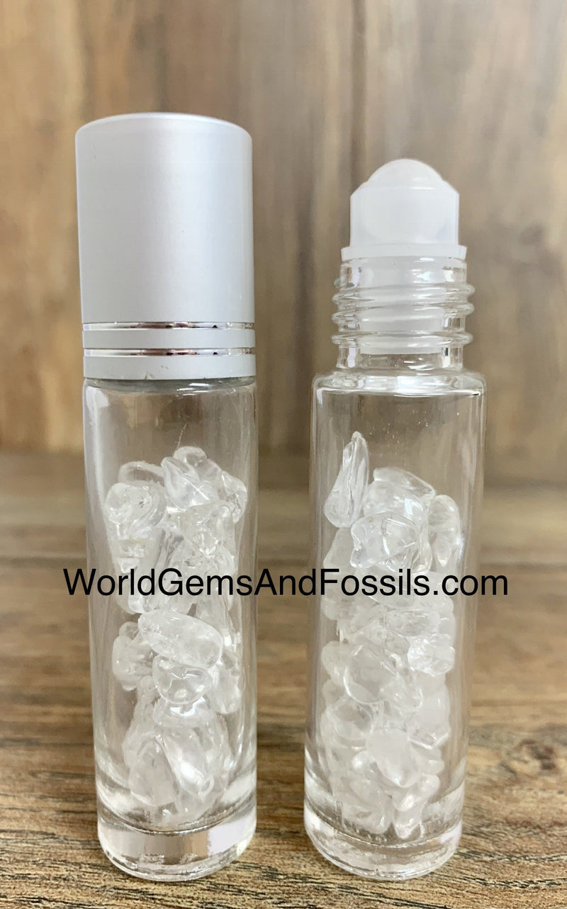 Crystal Roll On Bottle With Clear Quartz