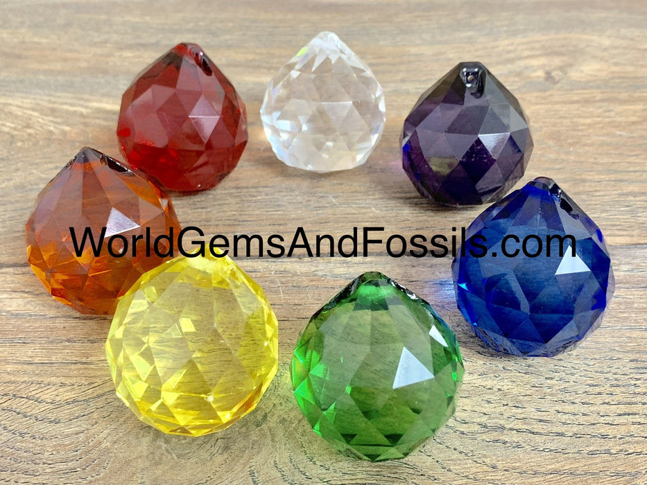 Feng Shui Hanging Crystals 7 Chakra Set