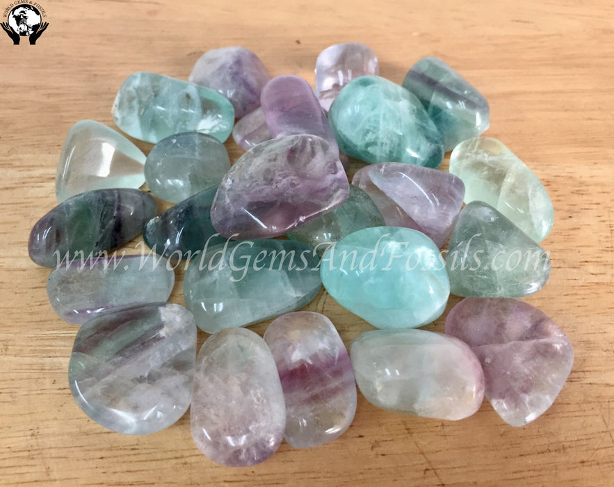 Fluorite Tumbled Stone 1 lb 'A' Grade