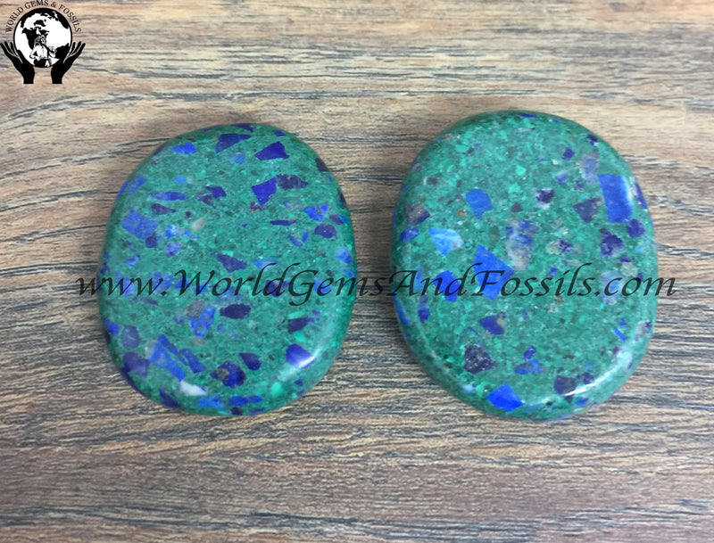 Malachite With Azurite Palm Stones