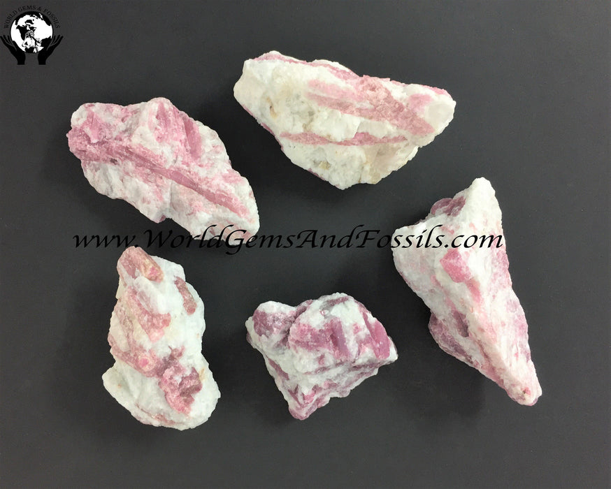 Pink Tourmaline In Matrix, 100-200g size, 2 lbs