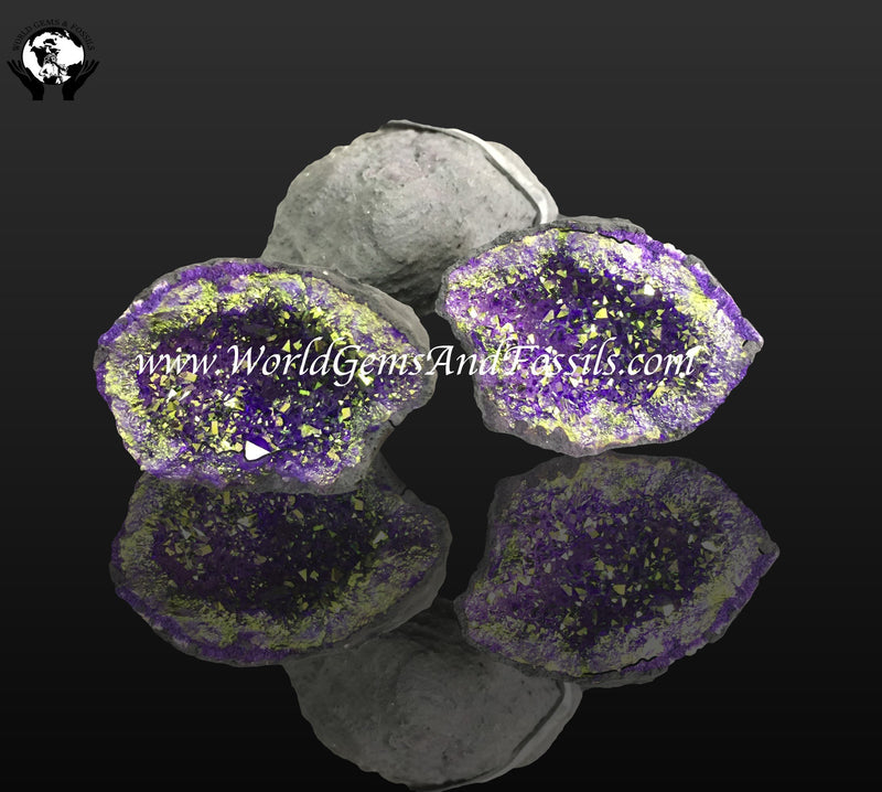 Purple Geodes Large 3.3"-4.2"