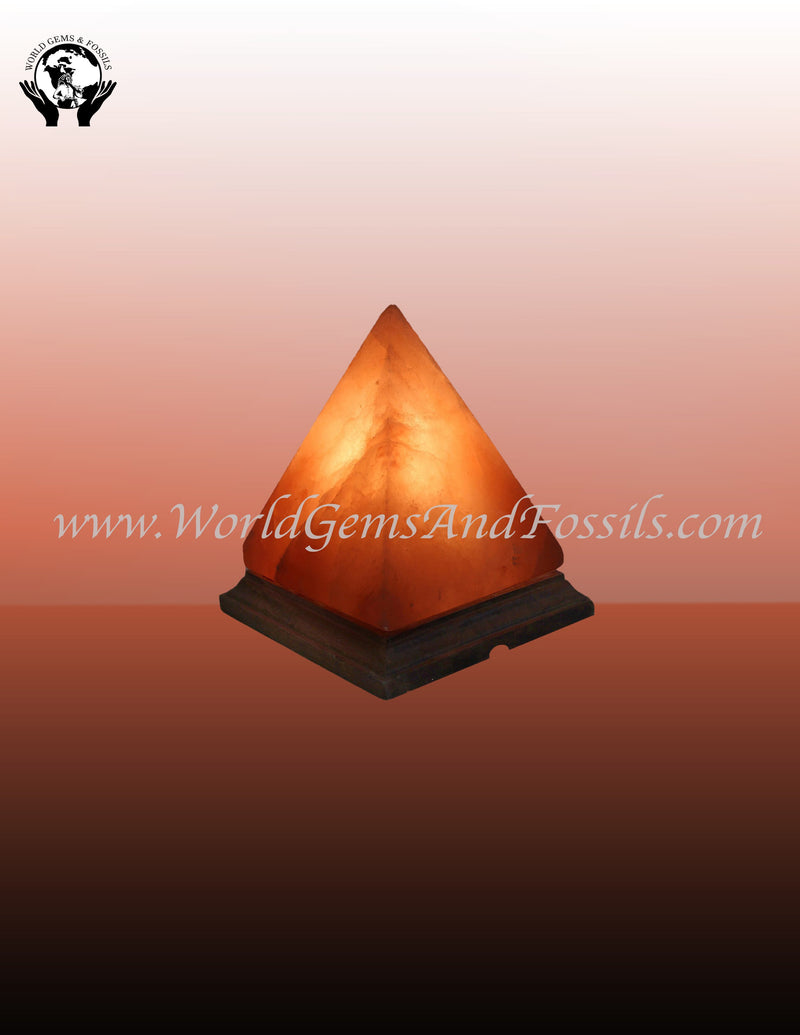 Pyramid Salt Lamp With Cord And Bulb