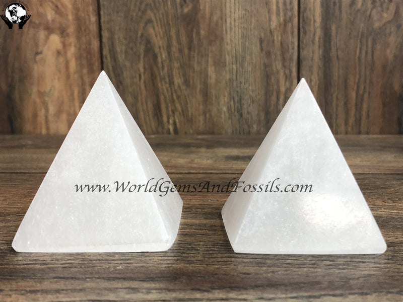 Selenite Pyramid White