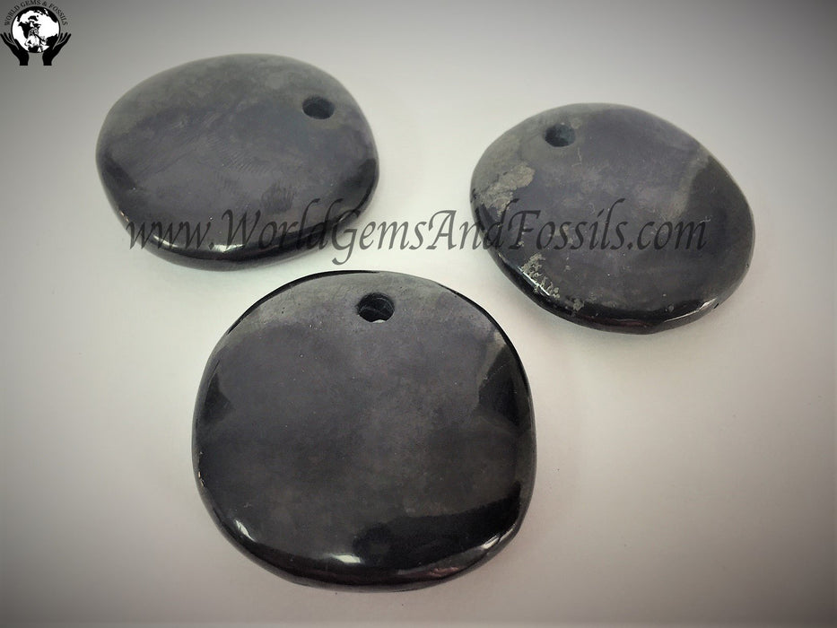 Shungite Pendant Flat Irregular Shape