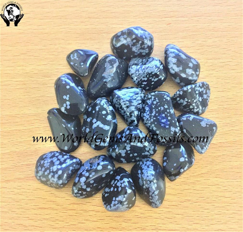 Snowflake Obsidian Tumbled Stones 1 lb