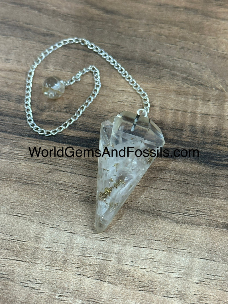 Selenite Orgone Pendulum