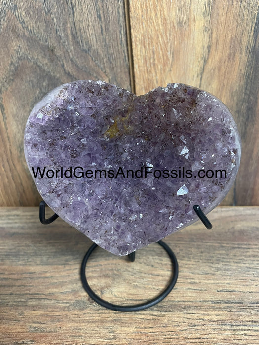 Amethyst Druze Heart On Stand 3.3”  #8