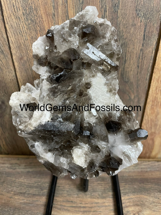 Smoky Quartz Specimen On Stand  9.5”  #3