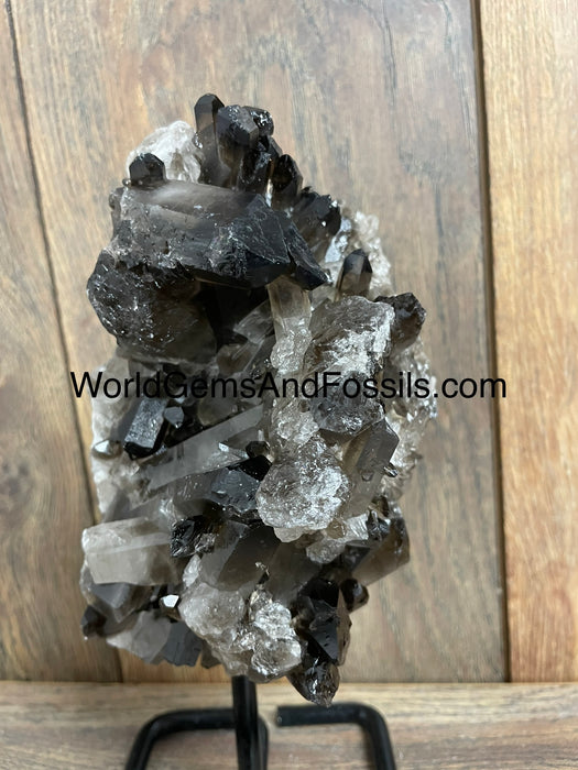 Smoky Quartz Specimen On Stand  9.5”  #8